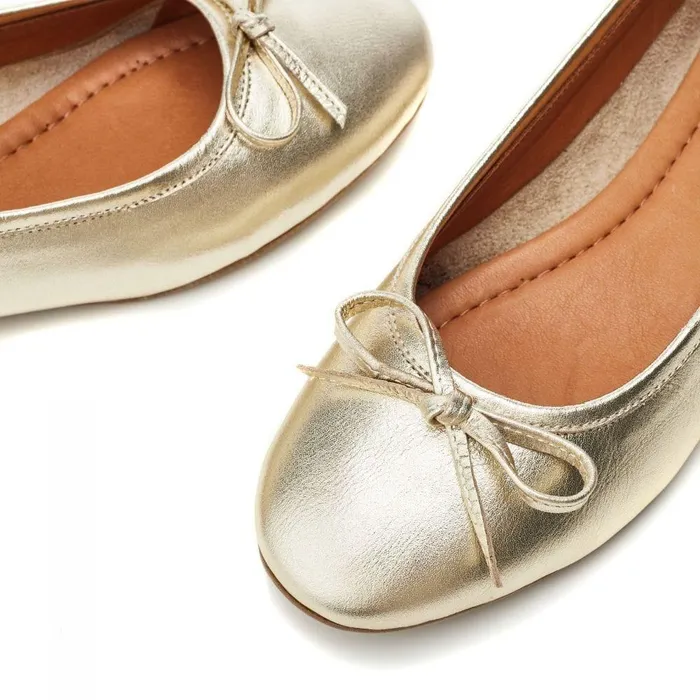 Women Moda In Pelle Casual Shoes Bsoleful BButterfly Gold Leather