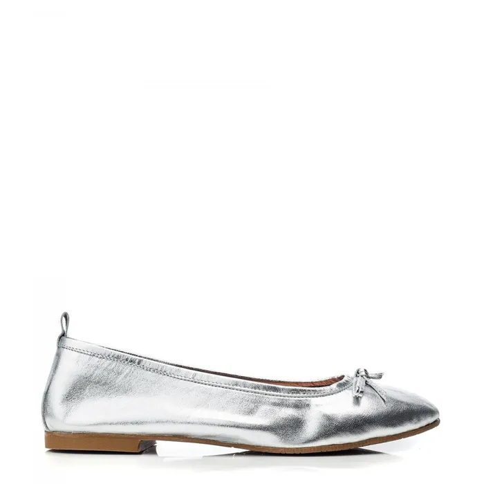 Women Moda In Pelle Casual Shoes Bsoleful BButterfly Silver Leather