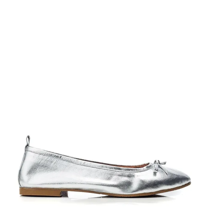 Women Moda In Pelle Casual Shoes Bsoleful BButterfly Silver Leather