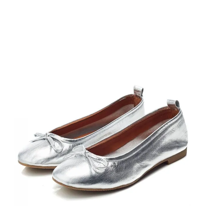 Women Moda In Pelle Casual Shoes Bsoleful BButterfly Silver Leather