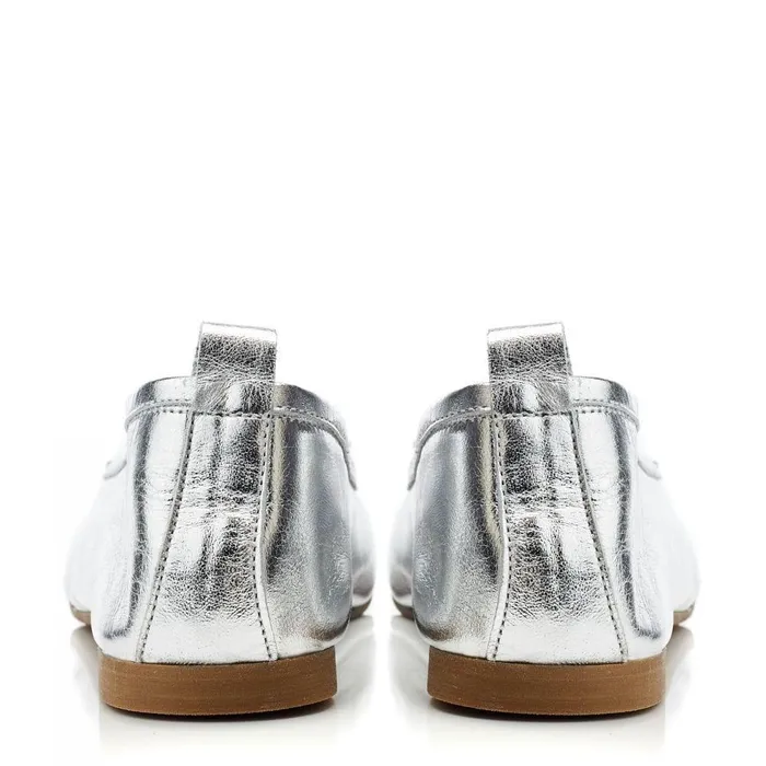 Women Moda In Pelle Casual Shoes Bsoleful BButterfly Silver Leather