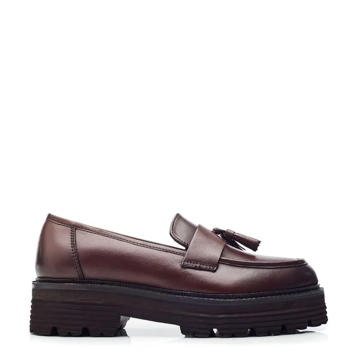 Women Moda In Pelle Casual Shoes Bsoleful BLaker Dark Brown Leather