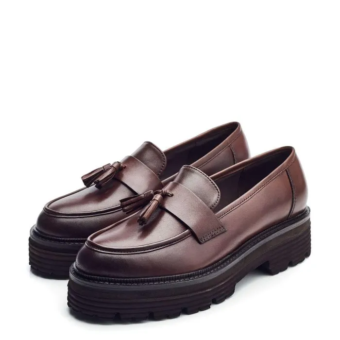 Women Moda In Pelle Casual Shoes Bsoleful BLaker Dark Brown Leather