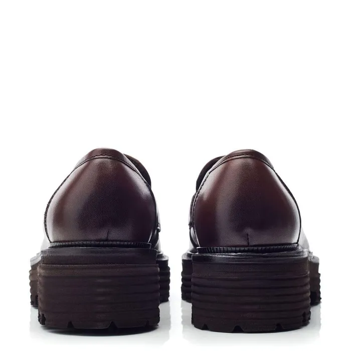 Women Moda In Pelle Casual Shoes Bsoleful BLaker Dark Brown Leather