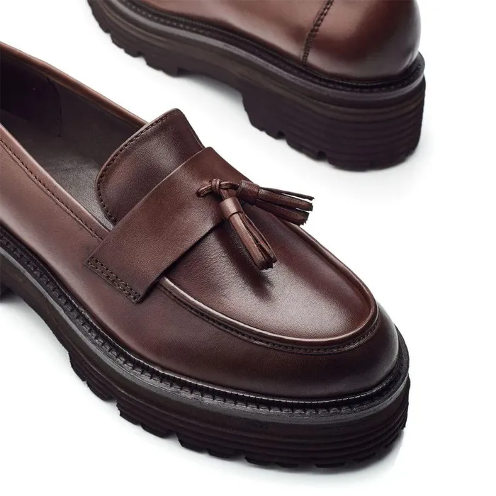 Women Moda In Pelle Casual Shoes Bsoleful BLaker Dark Brown Leather