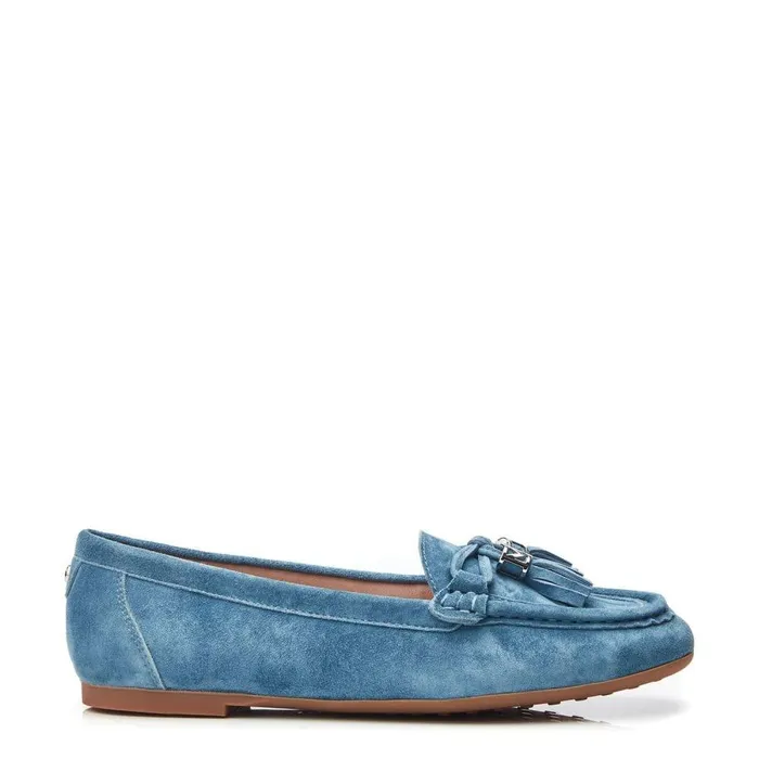 Women Moda In Pelle Casual Shoes Famina Blue Suede