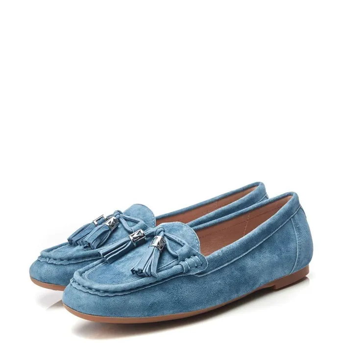 Women Moda In Pelle Casual Shoes Famina Blue Suede