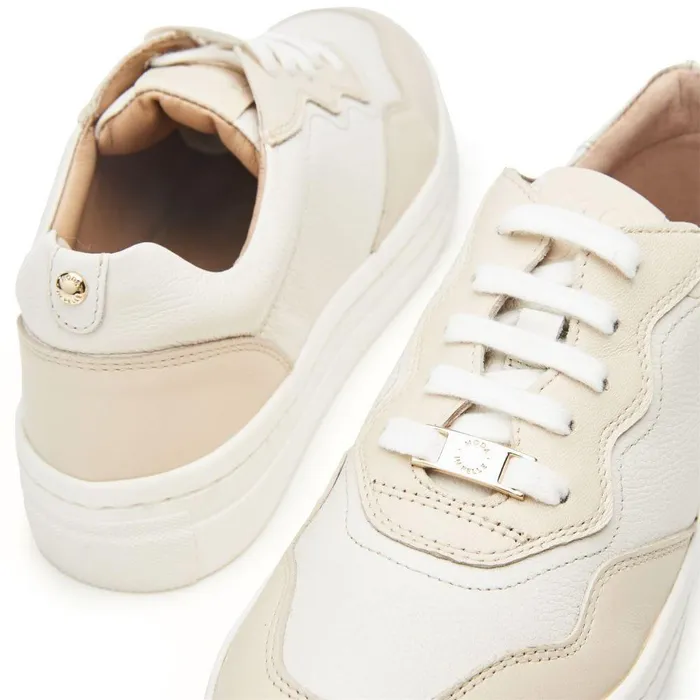 Women Moda In Pelle Casual Trainers Adalaya Off White Leather