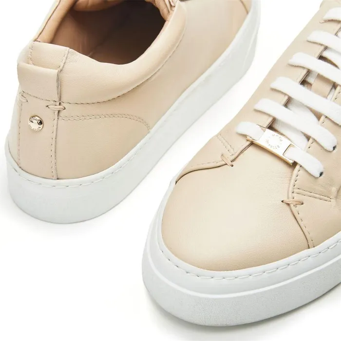 Women Moda In Pelle Casual Trainers Aiyla Taupe Leather