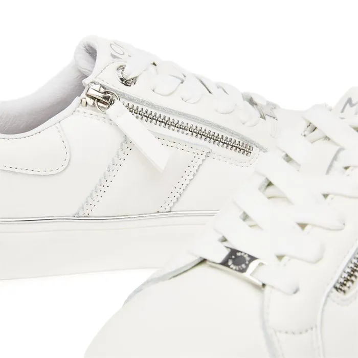 Women Moda In Pelle Casual Trainers Bacary White Porvair