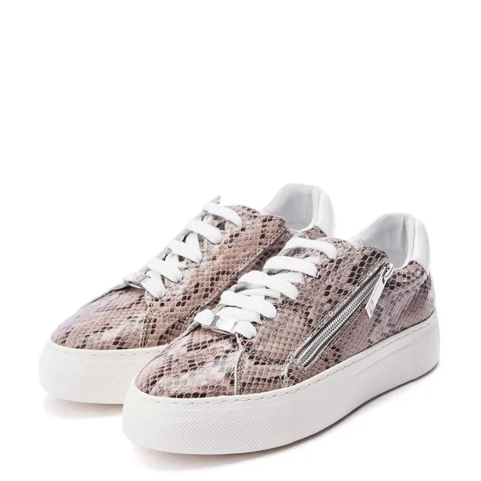 Women Moda In Pelle Casual Trainers Balize Natural Snake Leather