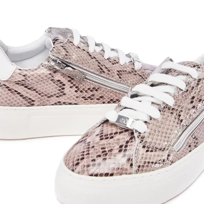 Women Moda In Pelle Casual Trainers Balize Natural Snake Leather