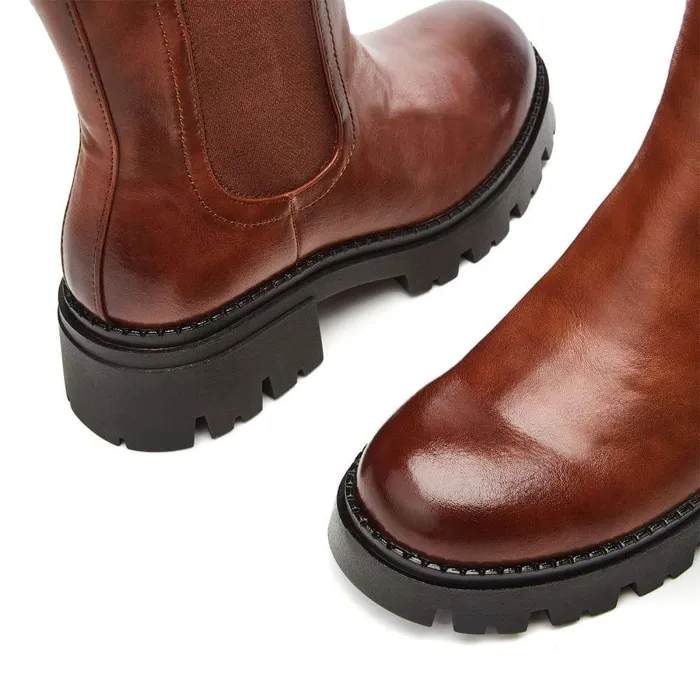 Women Moda In Pelle Chunky Boots Giani Tan Porvair