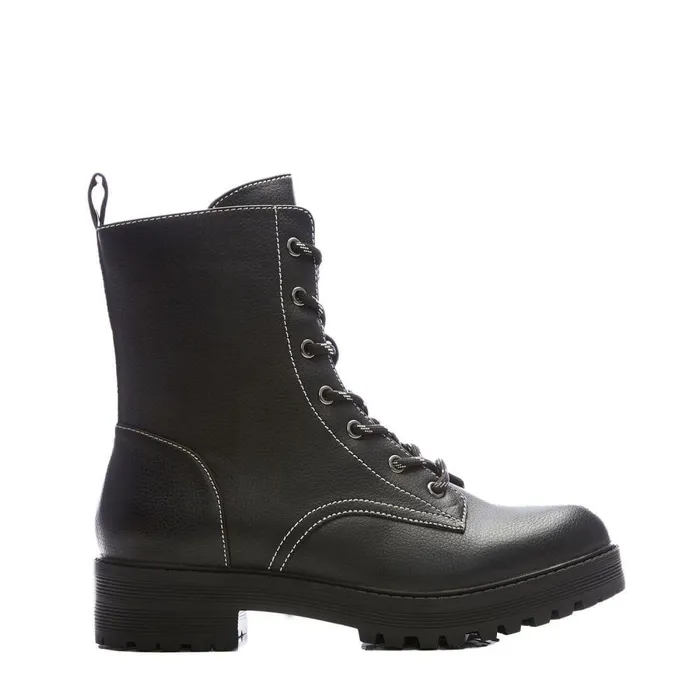 Women Moda In Pelle Chunky Boots M By Moda Bianca Black Porvair