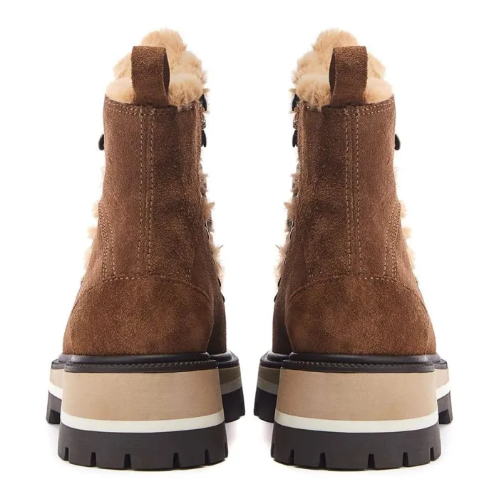 Women Moda In Pelle Chunky Boots Oana Taupe Suede