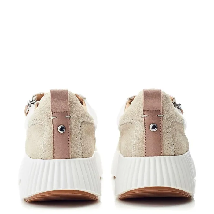 Women Moda In Pelle Chunky Trainers Bouville Off White Leather
