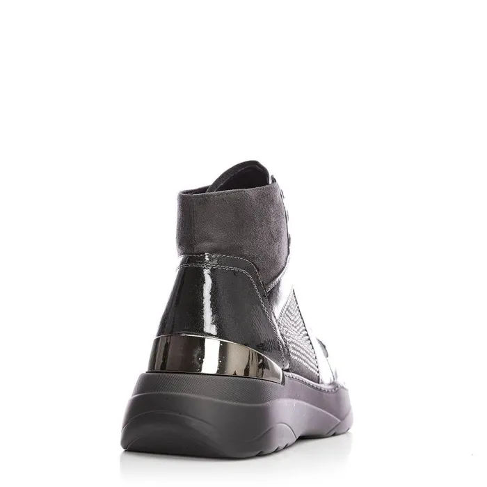 Women Moda In Pelle Chunky Trainers M By Moda Belus Dark Grey Porvair