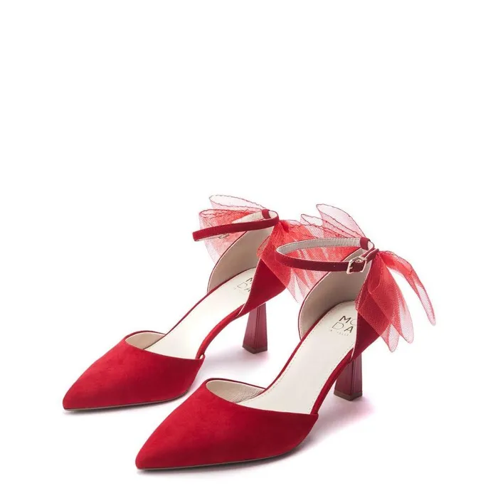 Women Moda In Pelle Court Shoes Hayzel Red Suede