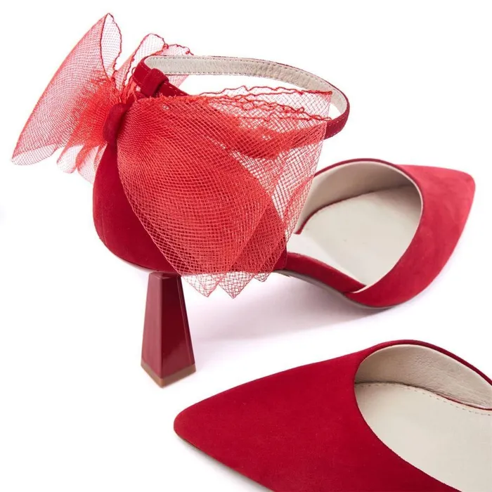 Women Moda In Pelle Court Shoes Hayzel Red Suede