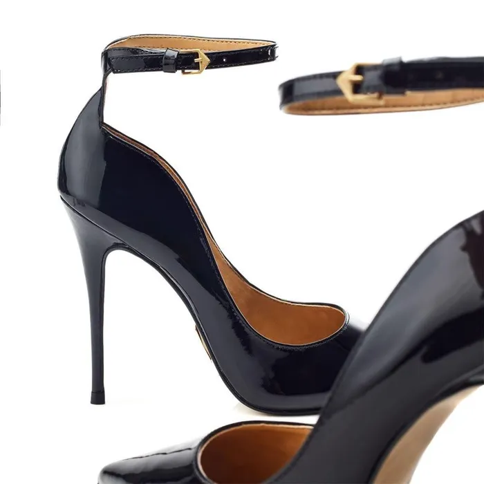 Women Moda In Pelle Court Shoes Jeylani Black Patent Leather