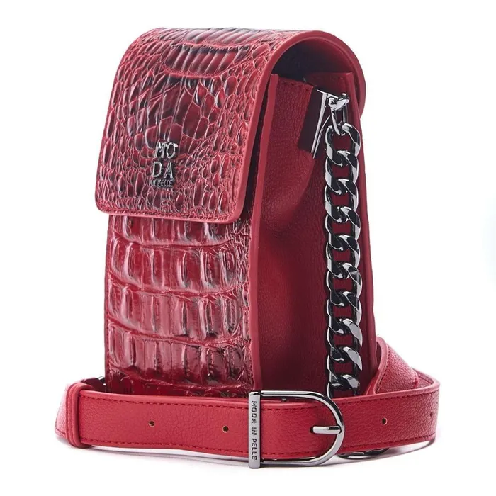 Women Moda In Pelle Crossbody Bags Bianka Bag Red Porvair