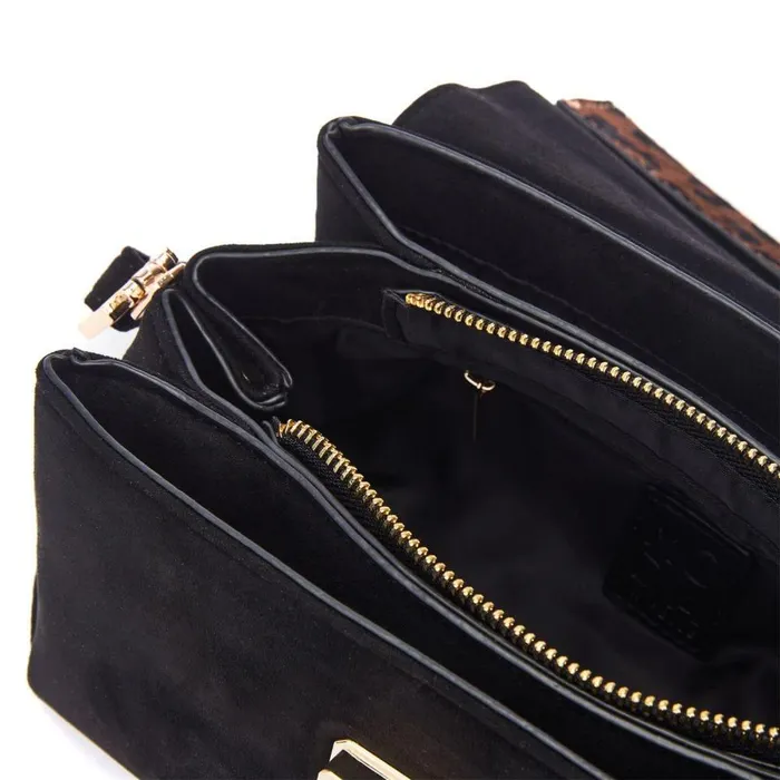 Women Moda In Pelle Crossbody Bags Britney Bag Dark Leopard Leather