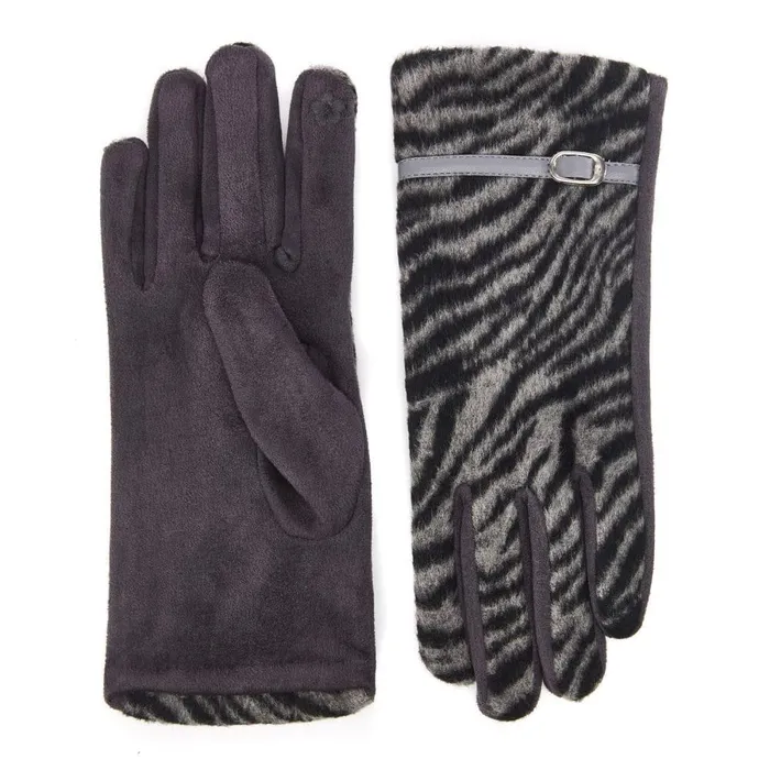 Women Moda In Pelle Gloves Faye Gloves Charcoal Porvair
