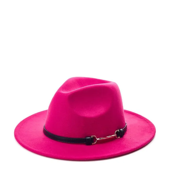 Women Moda In Pelle Hats Lennoxhat Pink Textile