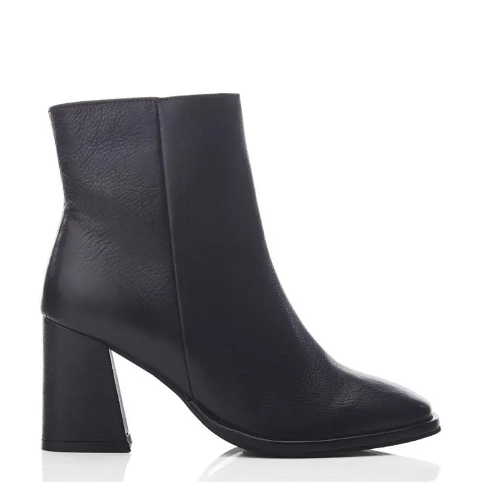Women Moda In Pelle Heeled And Wedge Boots Kalinda Black Leather