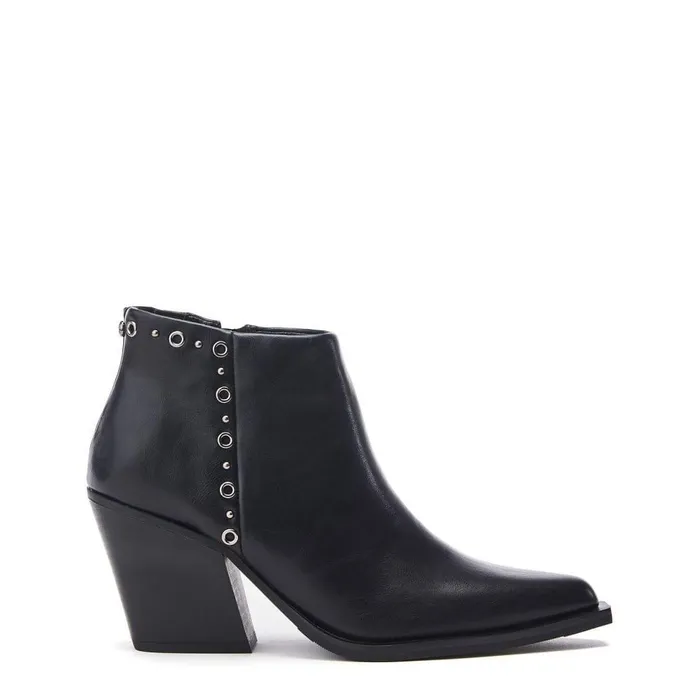 Women Moda In Pelle Heeled And Wedge Boots Penza Black Porvair