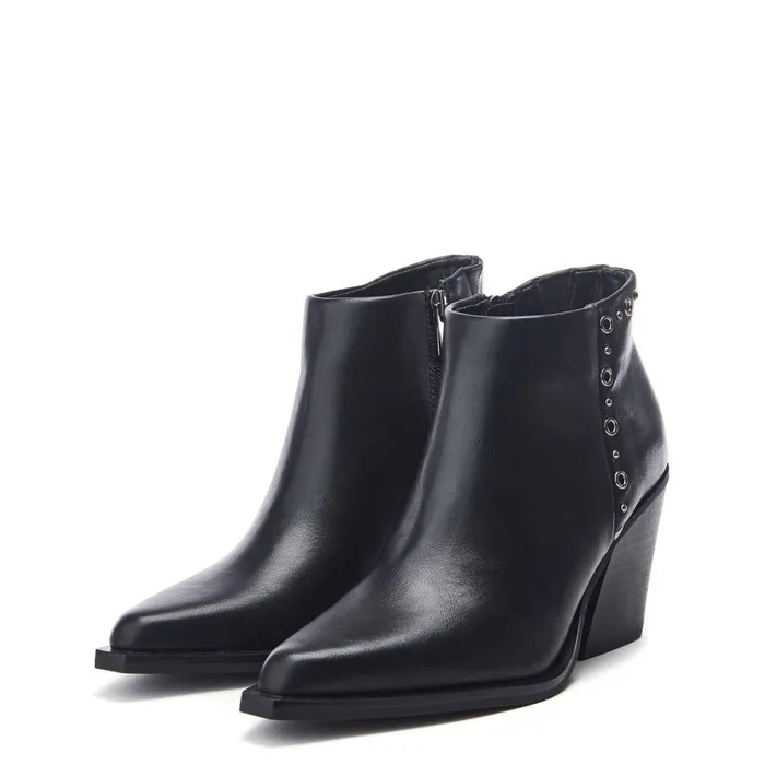 Women Moda In Pelle Heeled And Wedge Boots Penza Black Porvair
