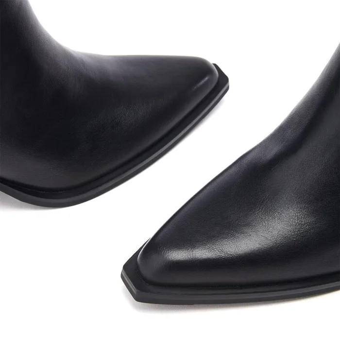 Women Moda In Pelle Heeled And Wedge Boots Penza Black Porvair