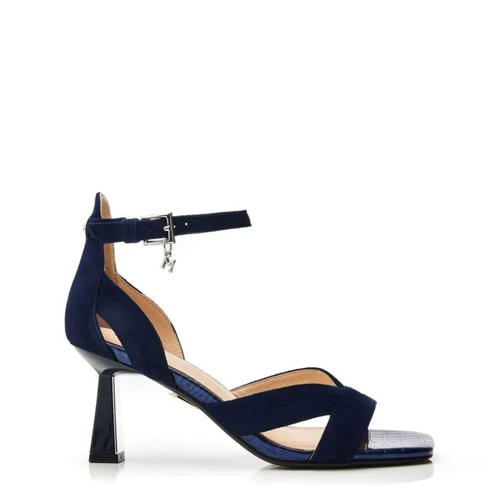 Women Moda In Pelle Heeled Sandals Livelia Navy Suede