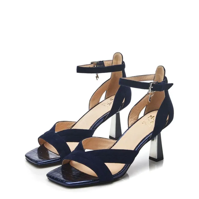 Women Moda In Pelle Heeled Sandals Livelia Navy Suede