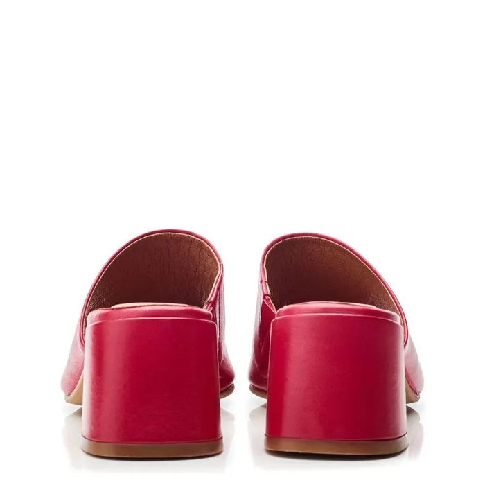 Women Moda In Pelle Heeled Sandals Mikia Raspberry Leather