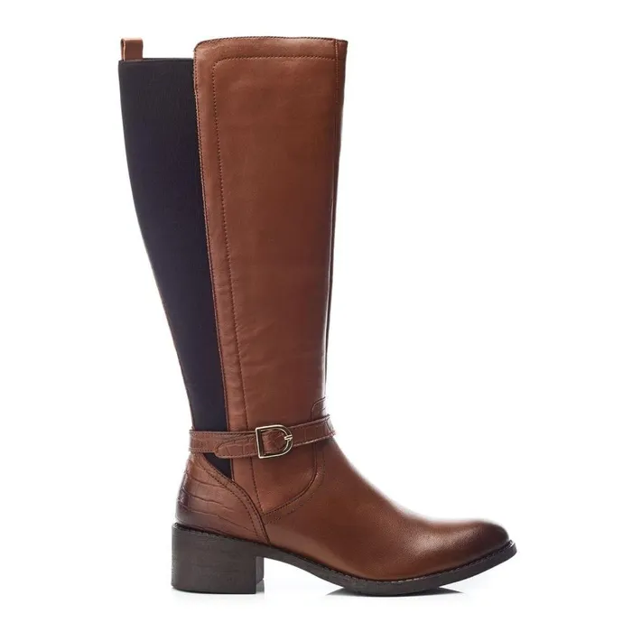Women Moda In Pelle Knee High Boots Radelle Tan Leather
