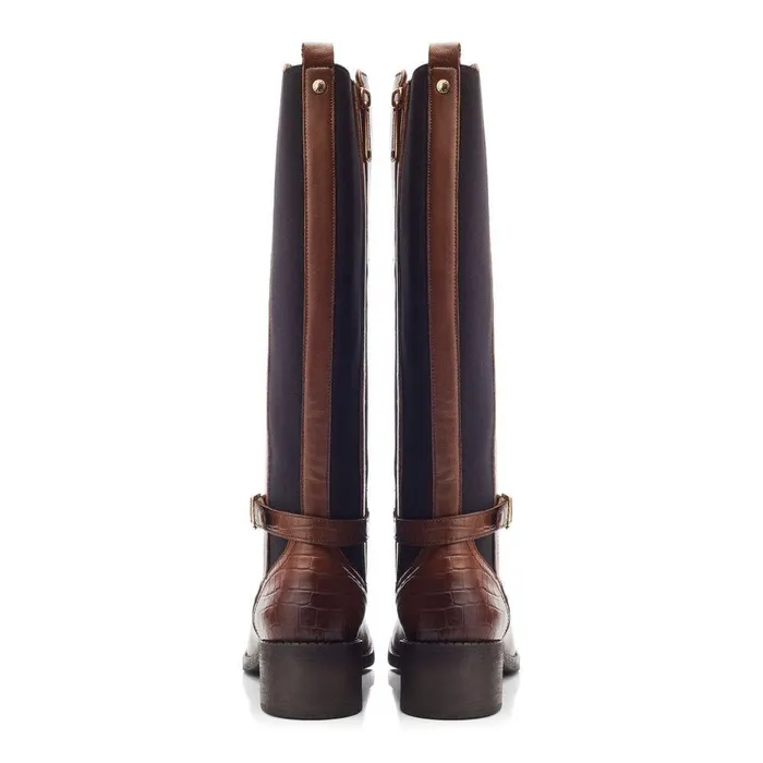 Women Moda In Pelle Knee High Boots Radelle Tan Leather