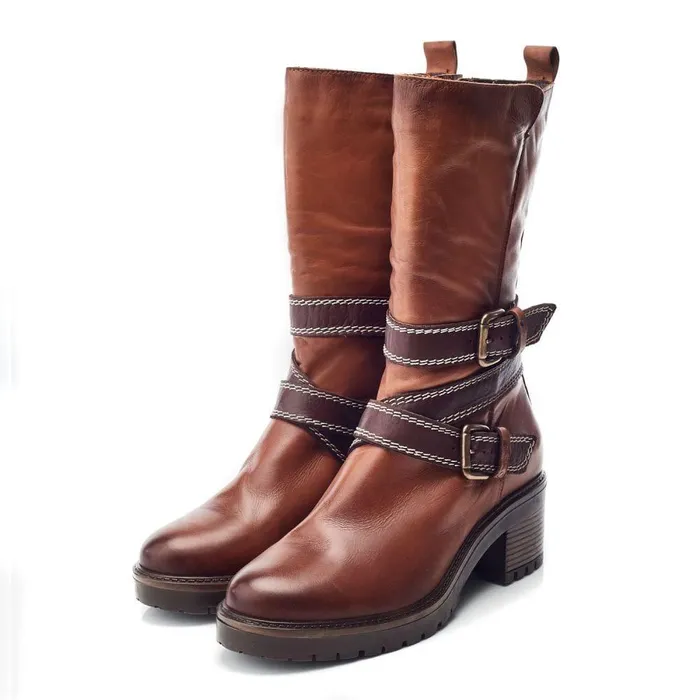 Women Moda In Pelle MidCalf Boots Bayeux Tan Leather