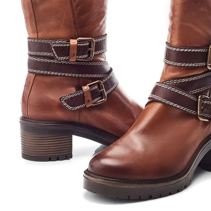 Women Moda In Pelle MidCalf Boots Bayeux Tan Leather