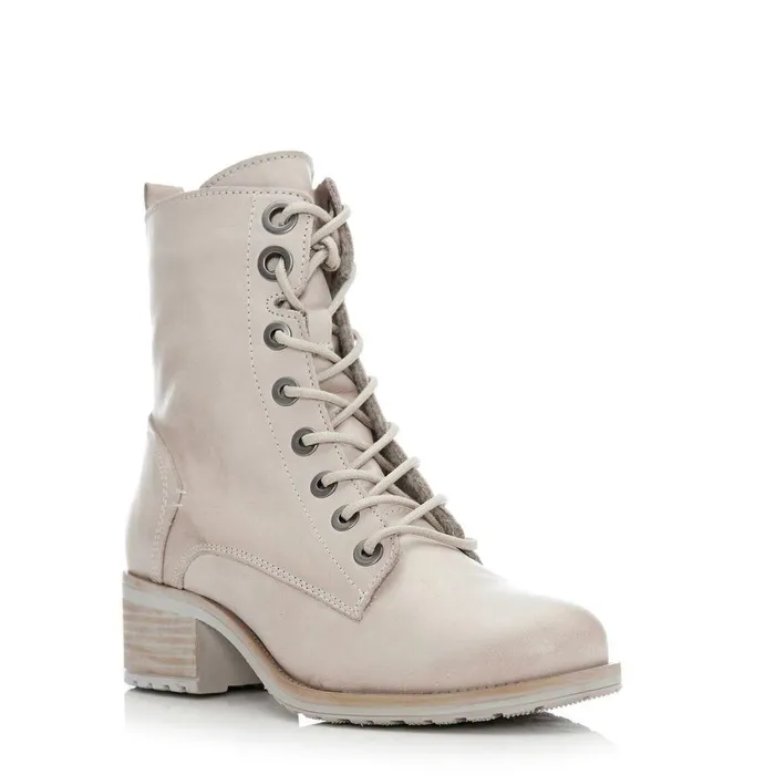 Women Moda In Pelle MidCalf Boots Bezzie Cream Leather