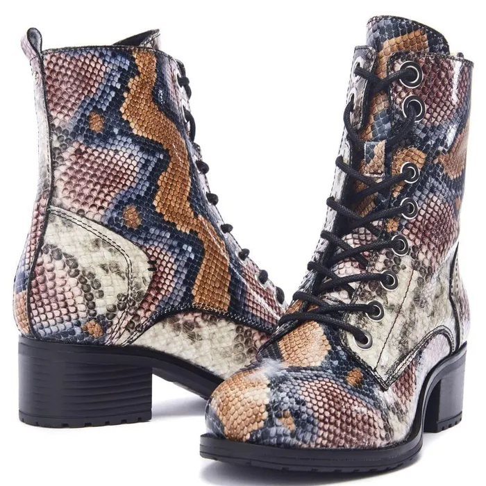 Women Moda In Pelle MidCalf Boots Bezzie Multi Snake Leather