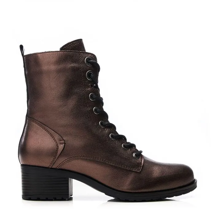 Women Moda In Pelle MidCalf Boots Bezzie Pewter Leather