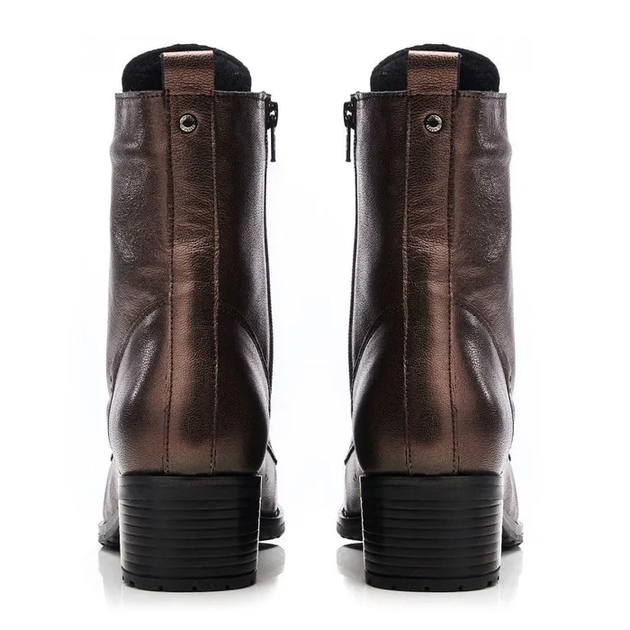 Women Moda In Pelle MidCalf Boots Bezzie Pewter Leather