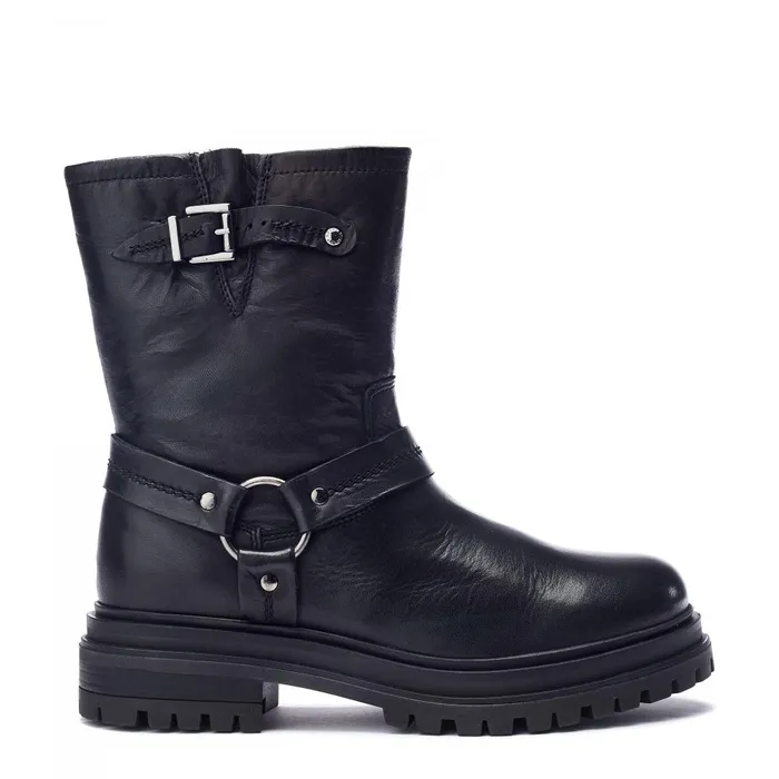 Women Moda In Pelle MidCalf Boots Olencia Black Leather