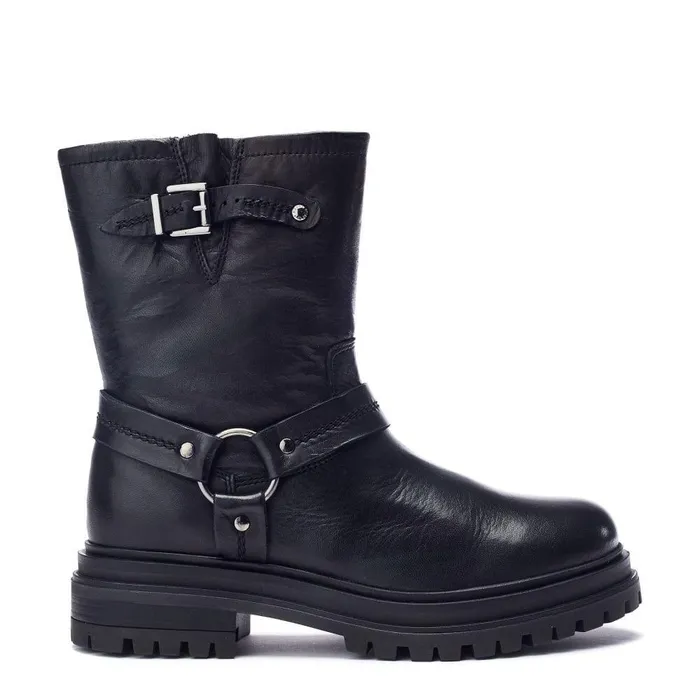 Women Moda In Pelle MidCalf Boots Olencia Black Leather