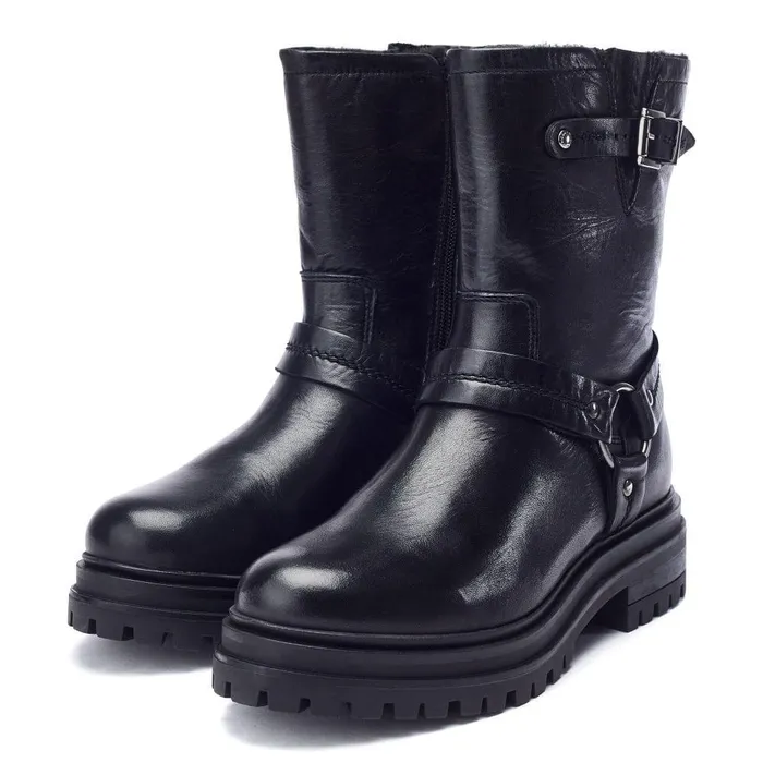 Women Moda In Pelle MidCalf Boots Olencia Black Leather