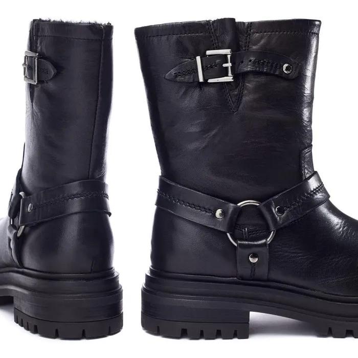 Women Moda In Pelle MidCalf Boots Olencia Black Leather