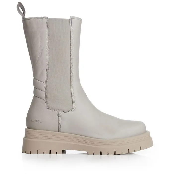 Women Moda In Pelle MidCalf Boots Shoon Sh Idiom Grey Leather