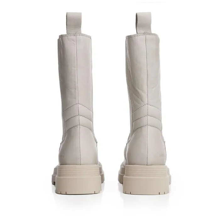 Women Moda In Pelle MidCalf Boots Shoon Sh Idiom Grey Leather