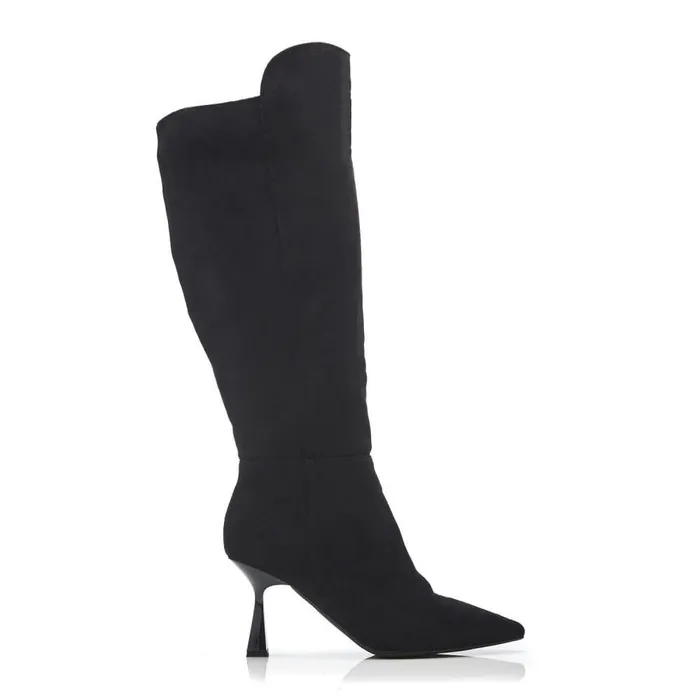 Women Moda In Pelle Over The Knee Boots Ursa Black Alcantara